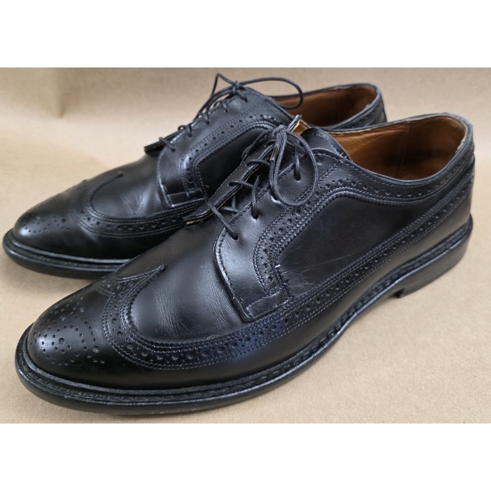 Allen Edmonds (Sz 11 D)  MacNeil Black Leather Longwing Blucher Shoes Men's